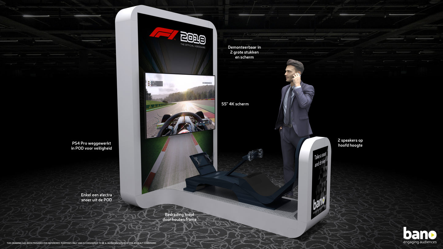 F1 stoel met Achterwand