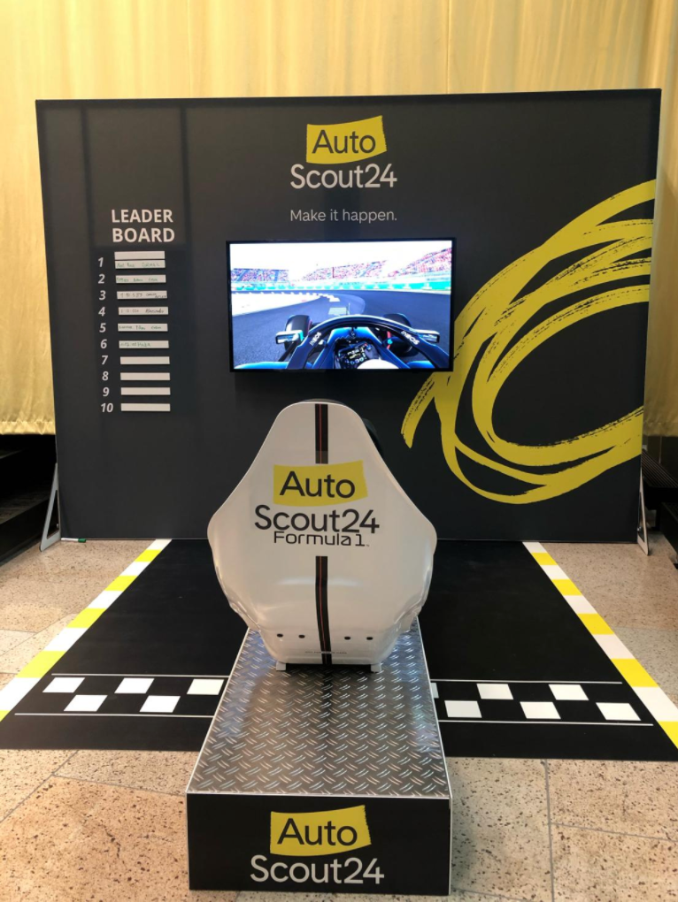 F1 stoel met Achterwand